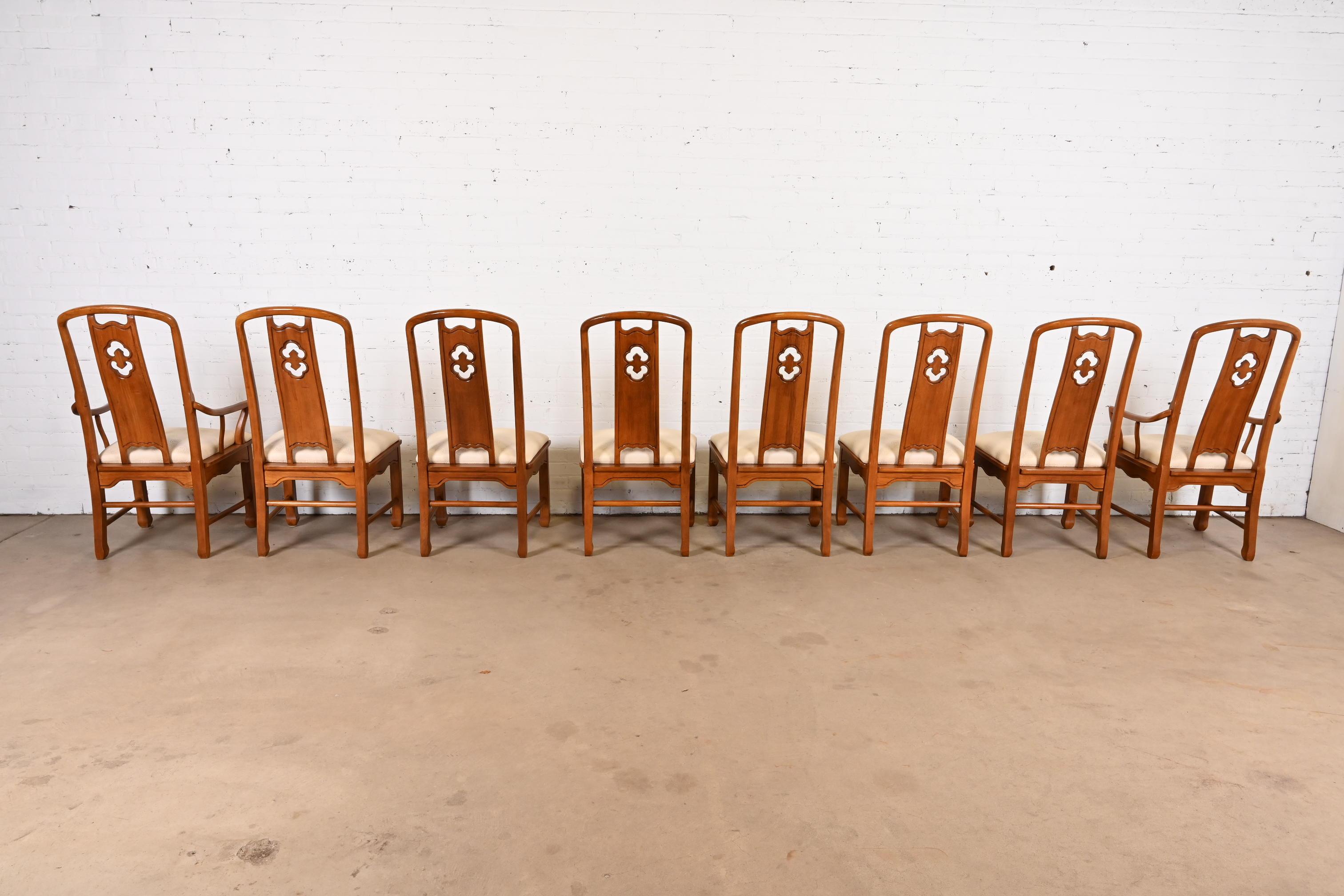 Chaises de salle à manger Thomasville Hollywood Regency Chinoiserie, ensemble de huit en vente 4