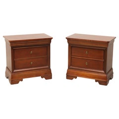 Vintage THOMASVILLE Impressions Martinique Louis Phillippe Cherry Nightstands - Pair