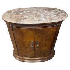 Thomasville Marble Oval Cabinet