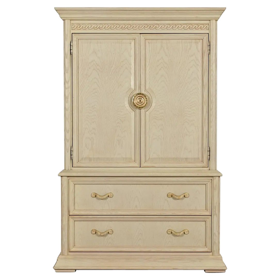 Armoire-bureau ou coffre d'homme en chêne de la région méditerranéenne de Thomasville, vers les années 1970