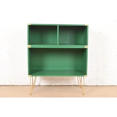 Thomasville Mid-Century Hollywood Regency Campaign Bookcase, Newly Refinished
