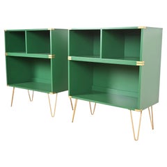 Librerías de campaña Thomasville Mid-Century Hollywood Regency, Refinadas