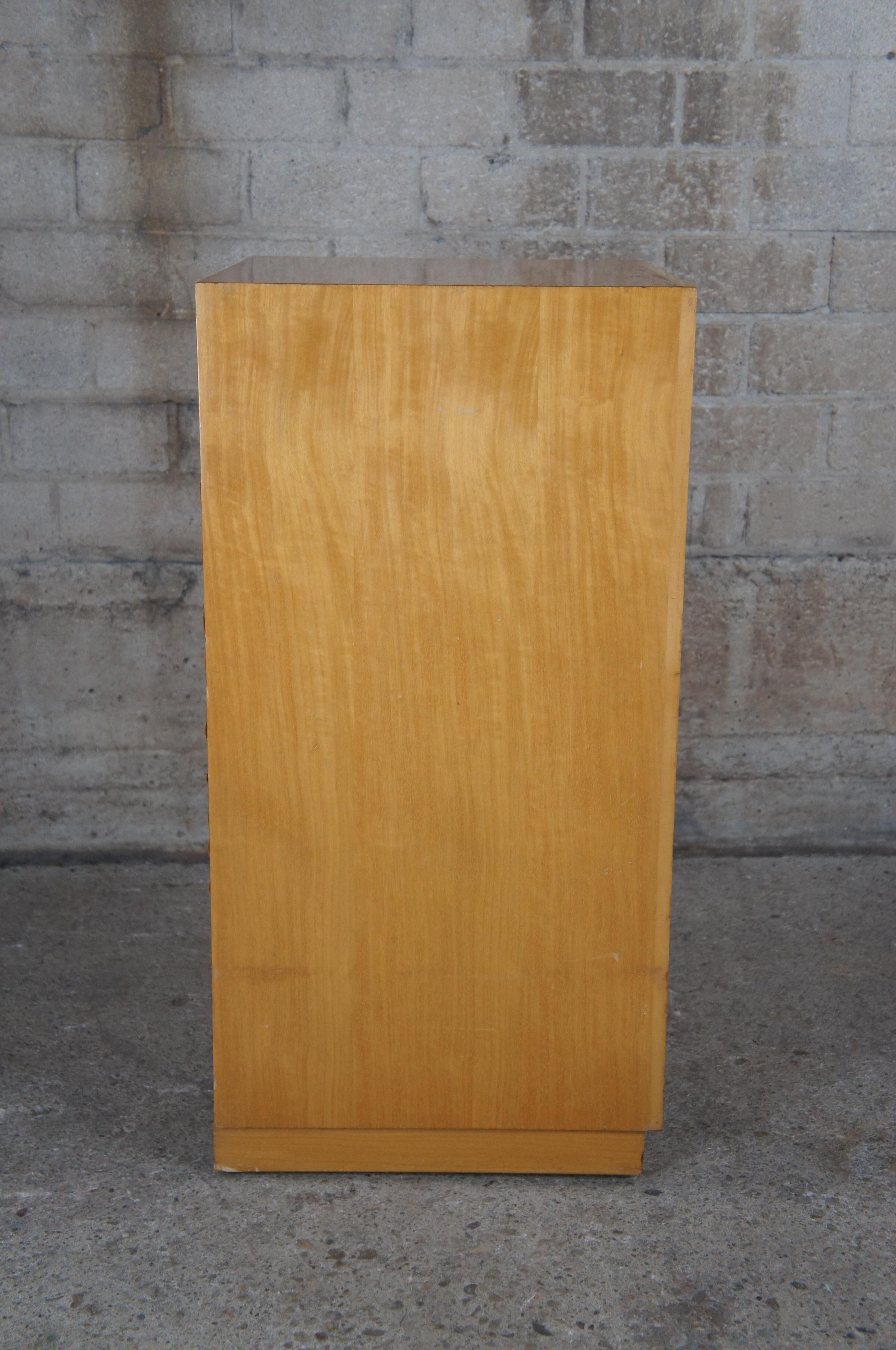 Thomasville Mid-Century Modern Blonde Maple 4 Drawer Nightstand Side End Table 5