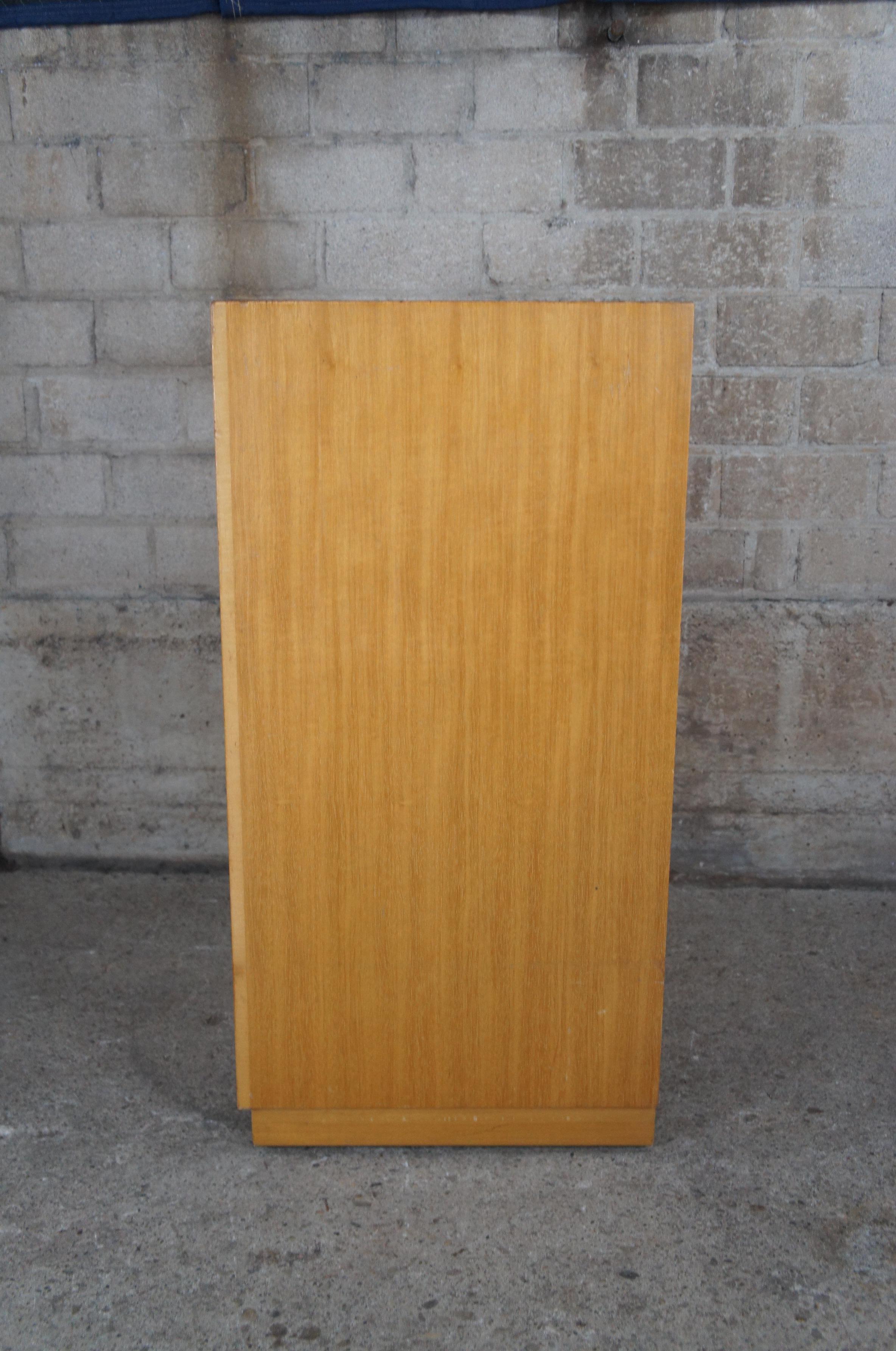 Thomasville Mid-Century Modern Blonde Maple 4 Drawer Nightstand Side End Table 3