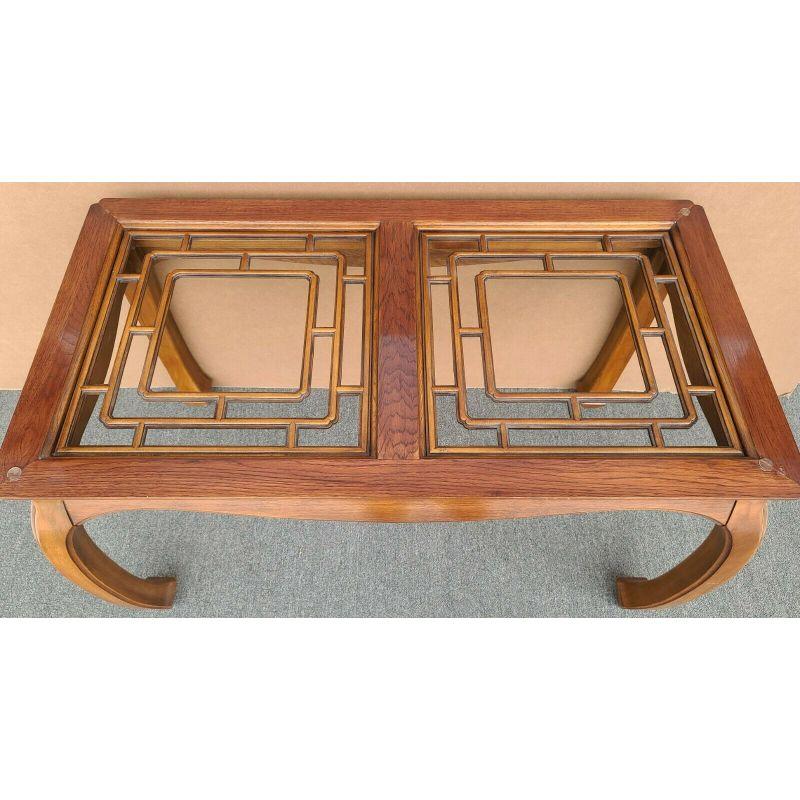 Offering one of our recent Palm Beach estate fine Furniture Acquisitions of a 
Thomasville Mystique Asian Chinoiserie Ming dining table 

Can support a very heavy piece of glass. You can place glass inserts above the fretted squares or place a