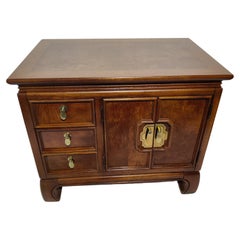 Used Thomasville Mystique Chinoiserie Solid Cherry End Table / Nightstand