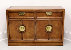 THOMASVILLE Mystique Collection Burl Walnut Asian Console Cabinet