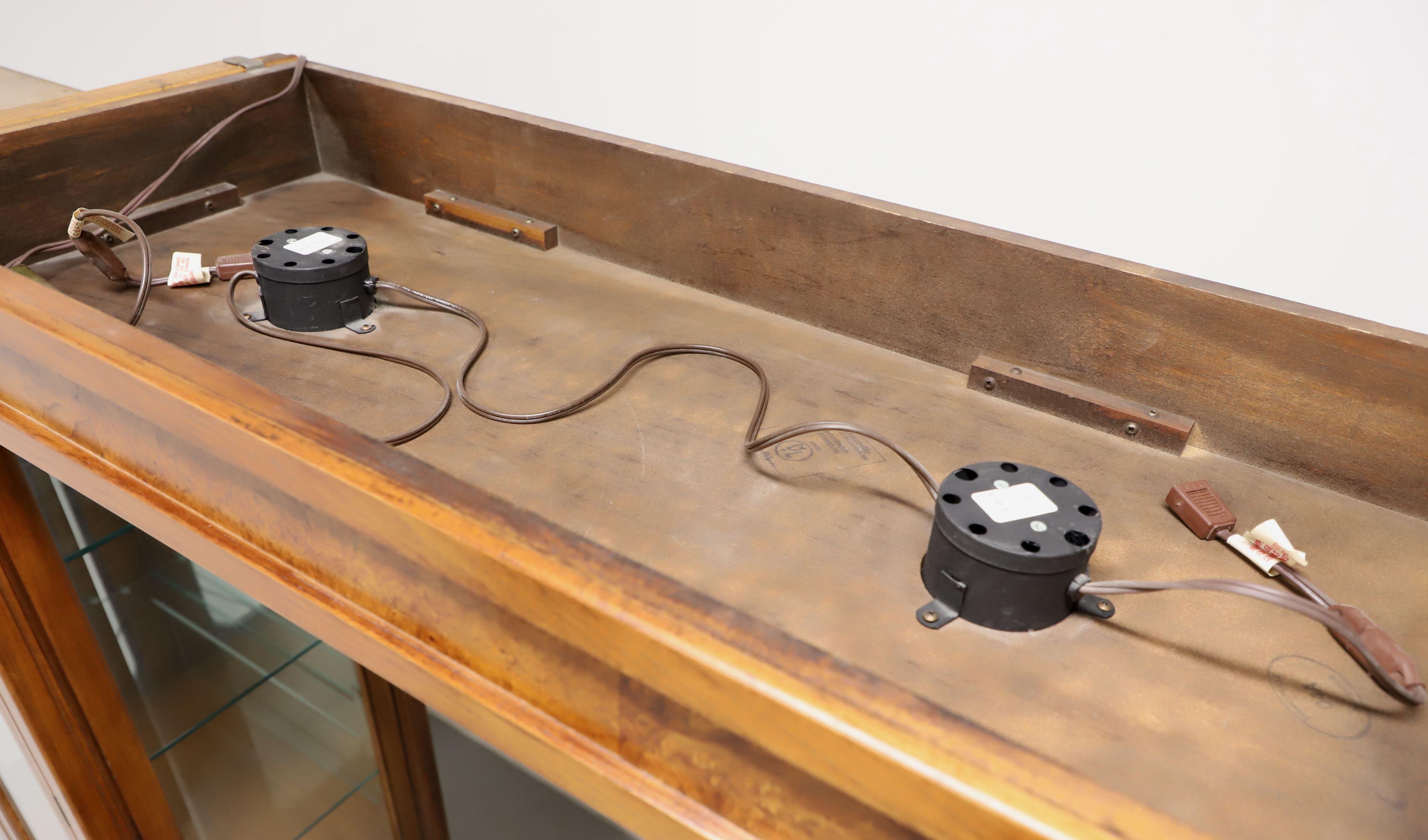 20th Century THOMASVILLE Mystique Collection Burl Walnut Asian Console Light Bridge For Sale