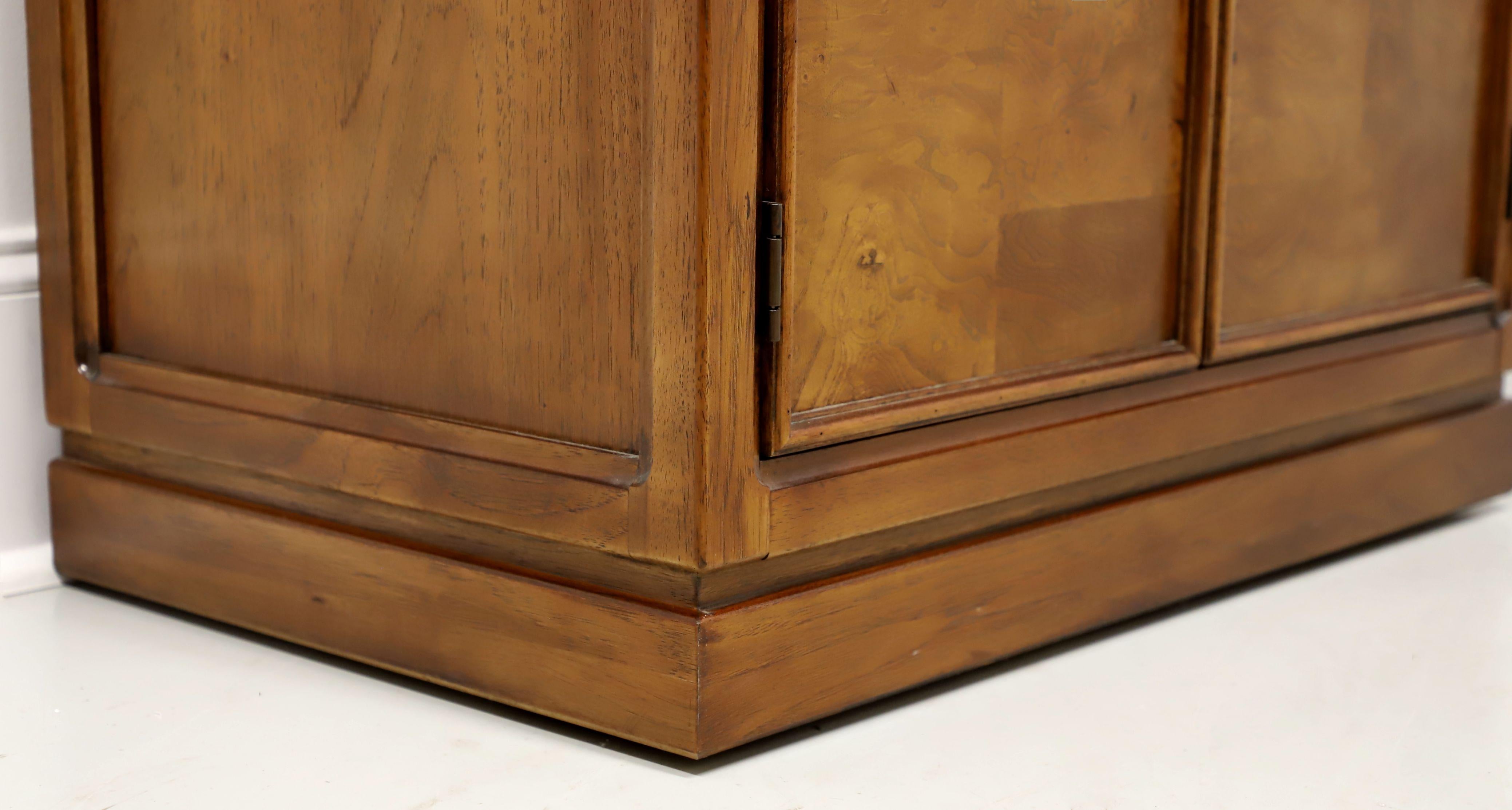 Brass THOMASVILLE Mystique Collection Burl Walnut Asian Curio Display Cabinet - A For Sale