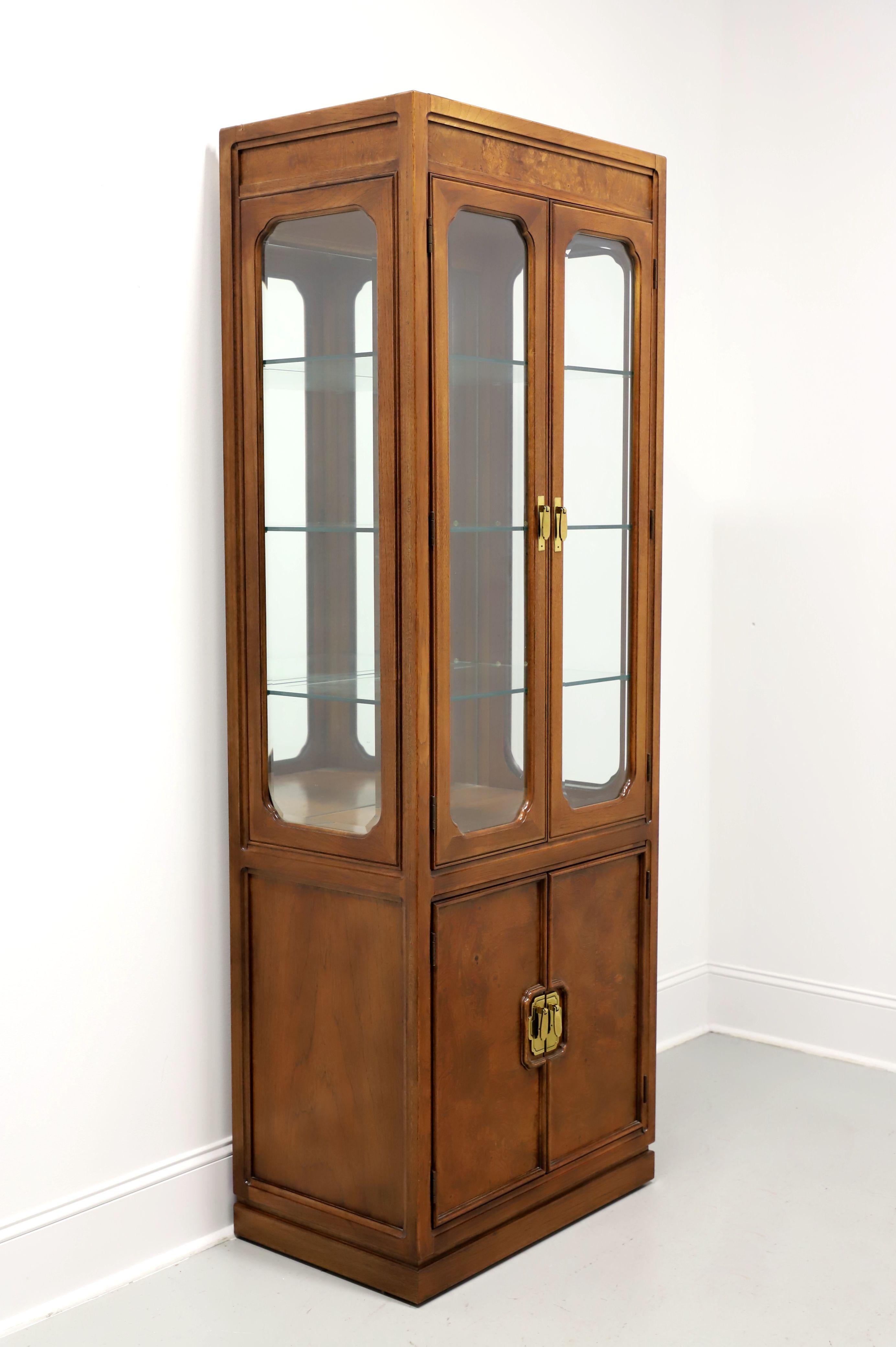 THOMASVILLE Mystique Collection Burl Walnut Asian Curio Display Cabinet - B For Sale 4