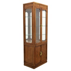 THOMASVILLE Mystique Collection Burl Walnut Asian Curio Display Cabinet - B