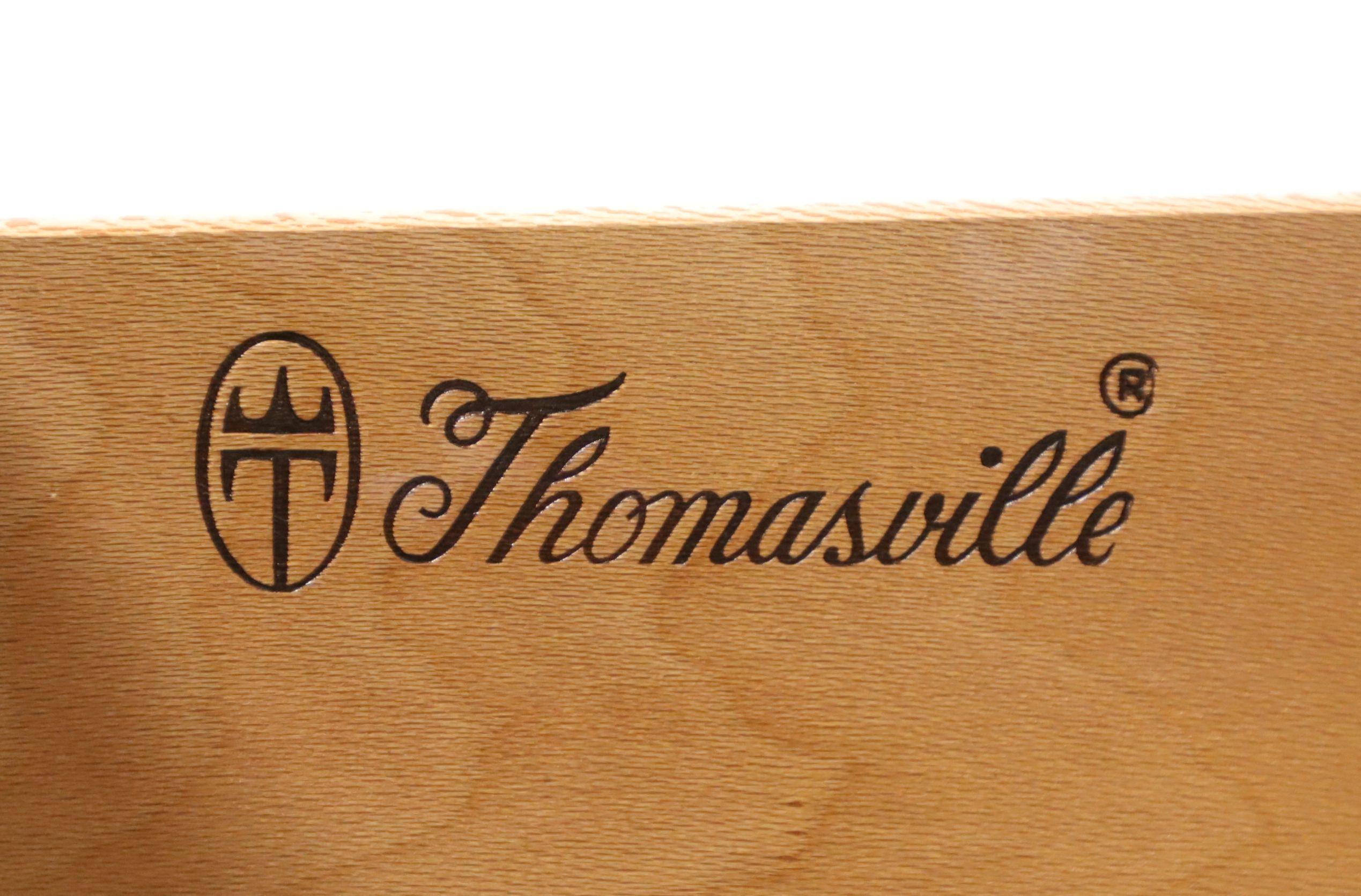 THOMASVILLE Mystique Oak Parquetry Asian Influenced Chest of Drawers 1