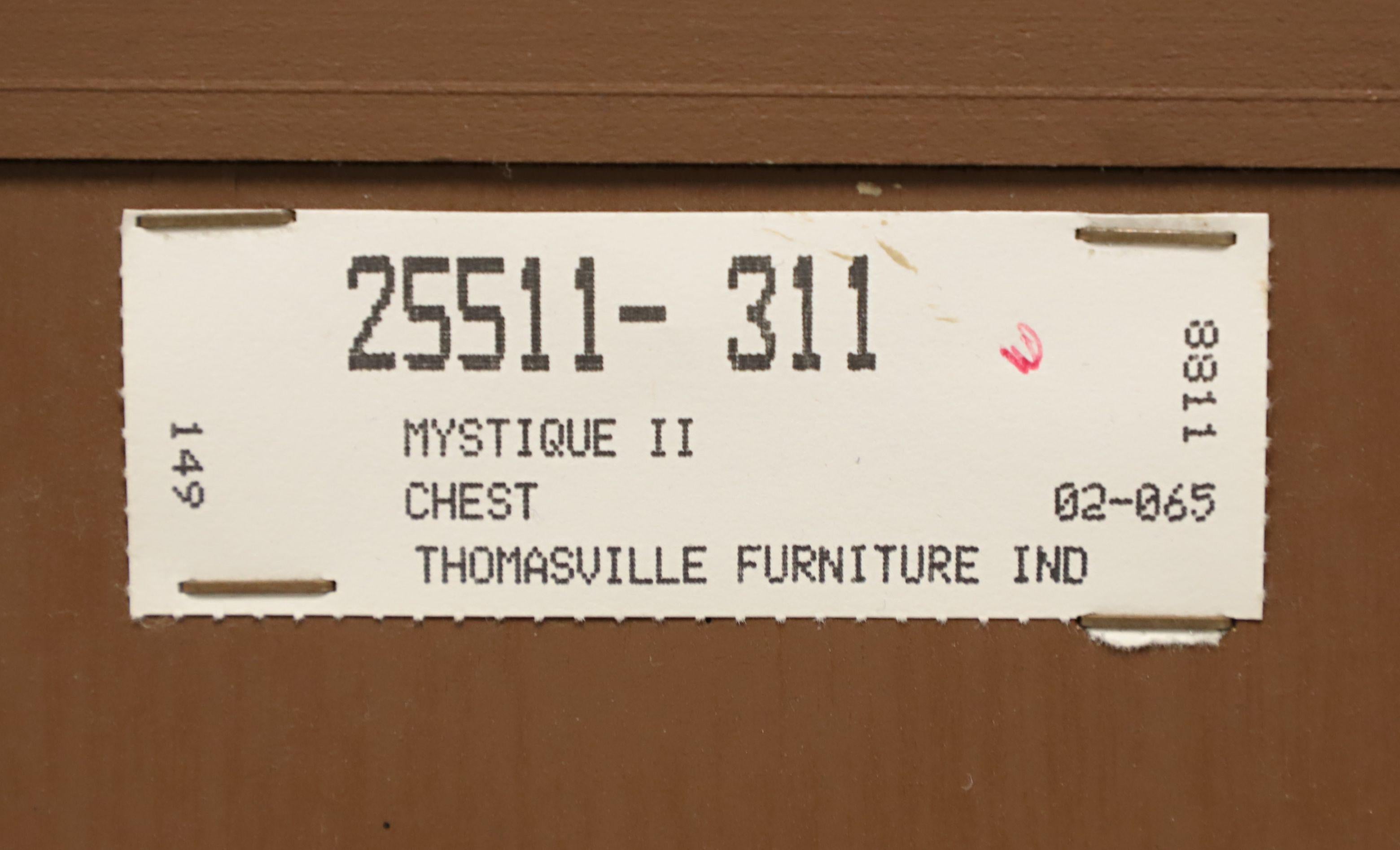 THOMASVILLE Mystique Oak Parquetry Asian Influenced Chest of Drawers 2