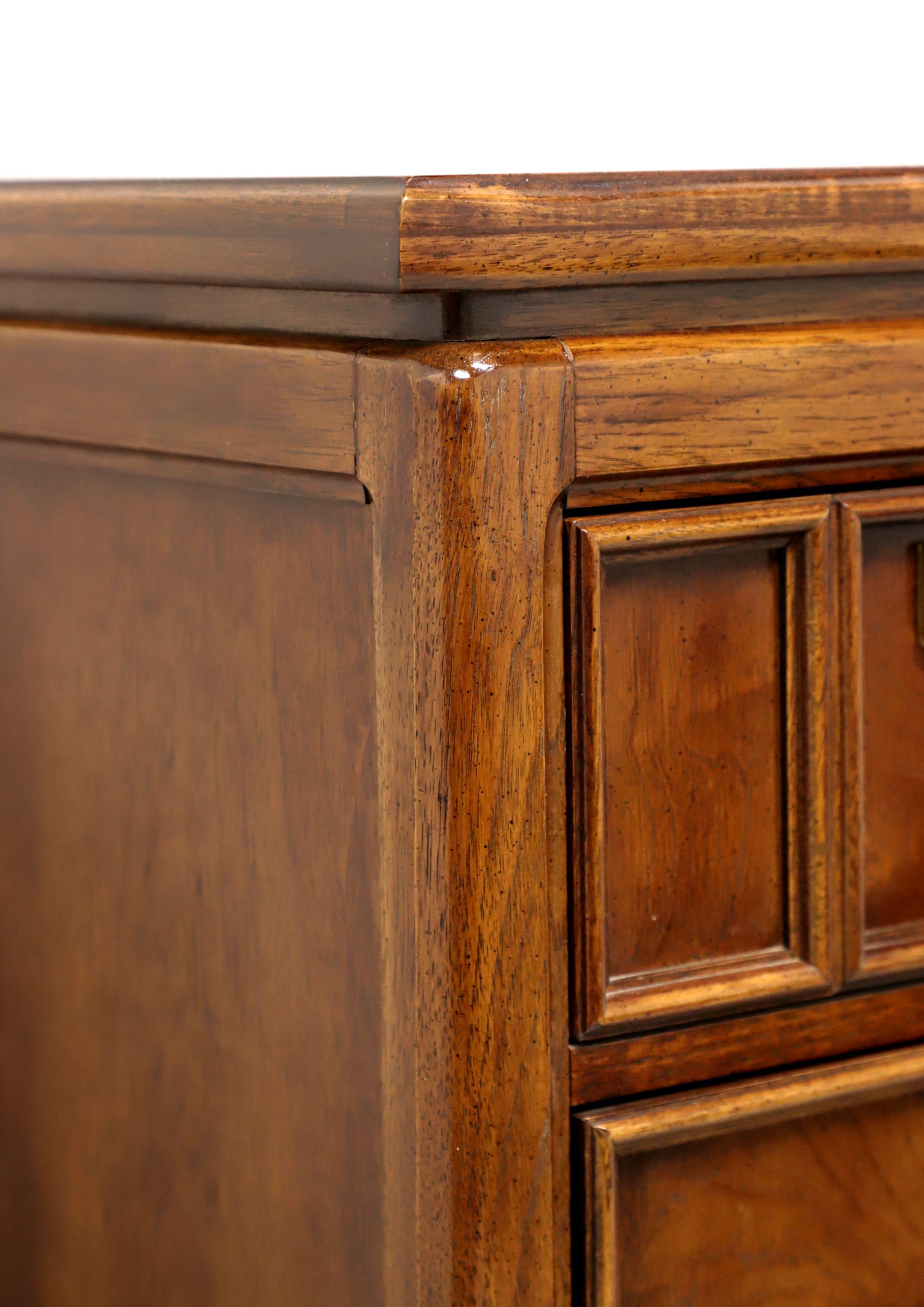 American THOMASVILLE Mystique Oak Parquetry Asian Influenced Chest of Drawers