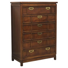 THOMASVILLE Mystique Oak Parquetry Asian Influenced Chest of Drawers