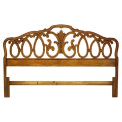 Retro THOMASVILLE Pecan French Country King Size Headboard