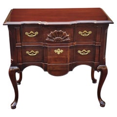 Thomasville Queen Anne Style Cherry Blockfront Lowboy Commode