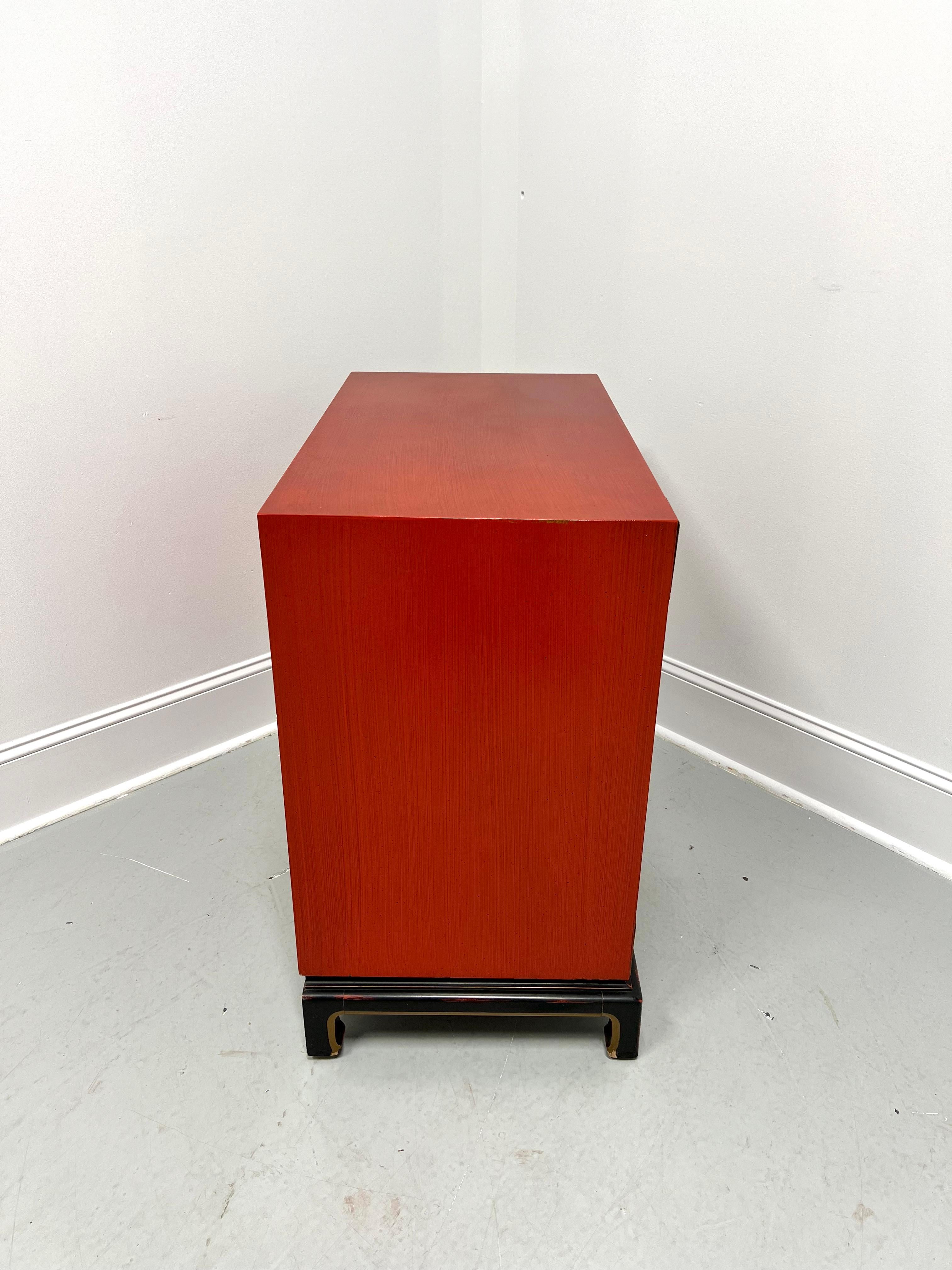 red console cabinet