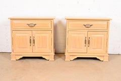 Thomasville Rustic European Pine Nightstands, Pair