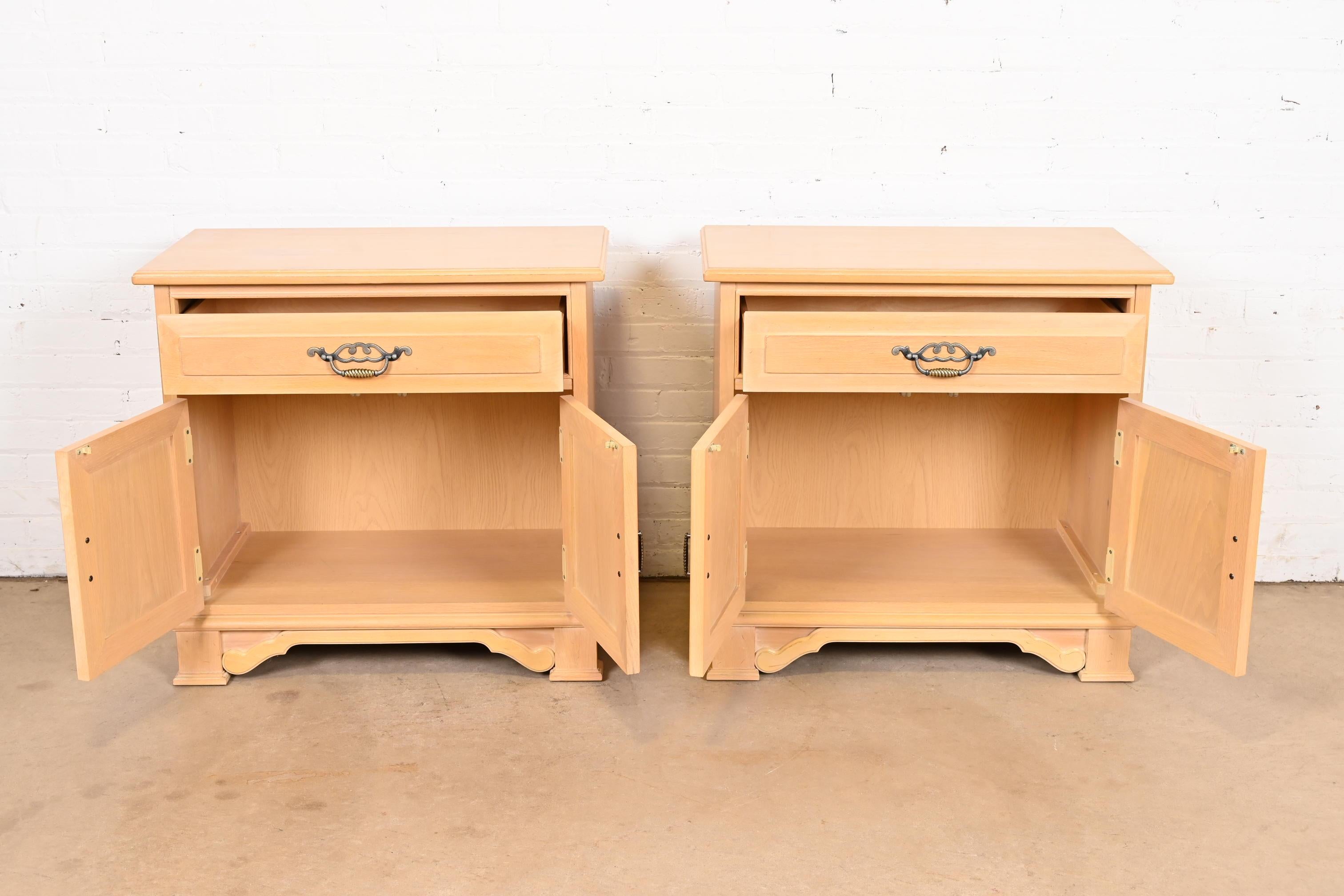 Thomasville Rustic European Pine Nightstands, Pair 1