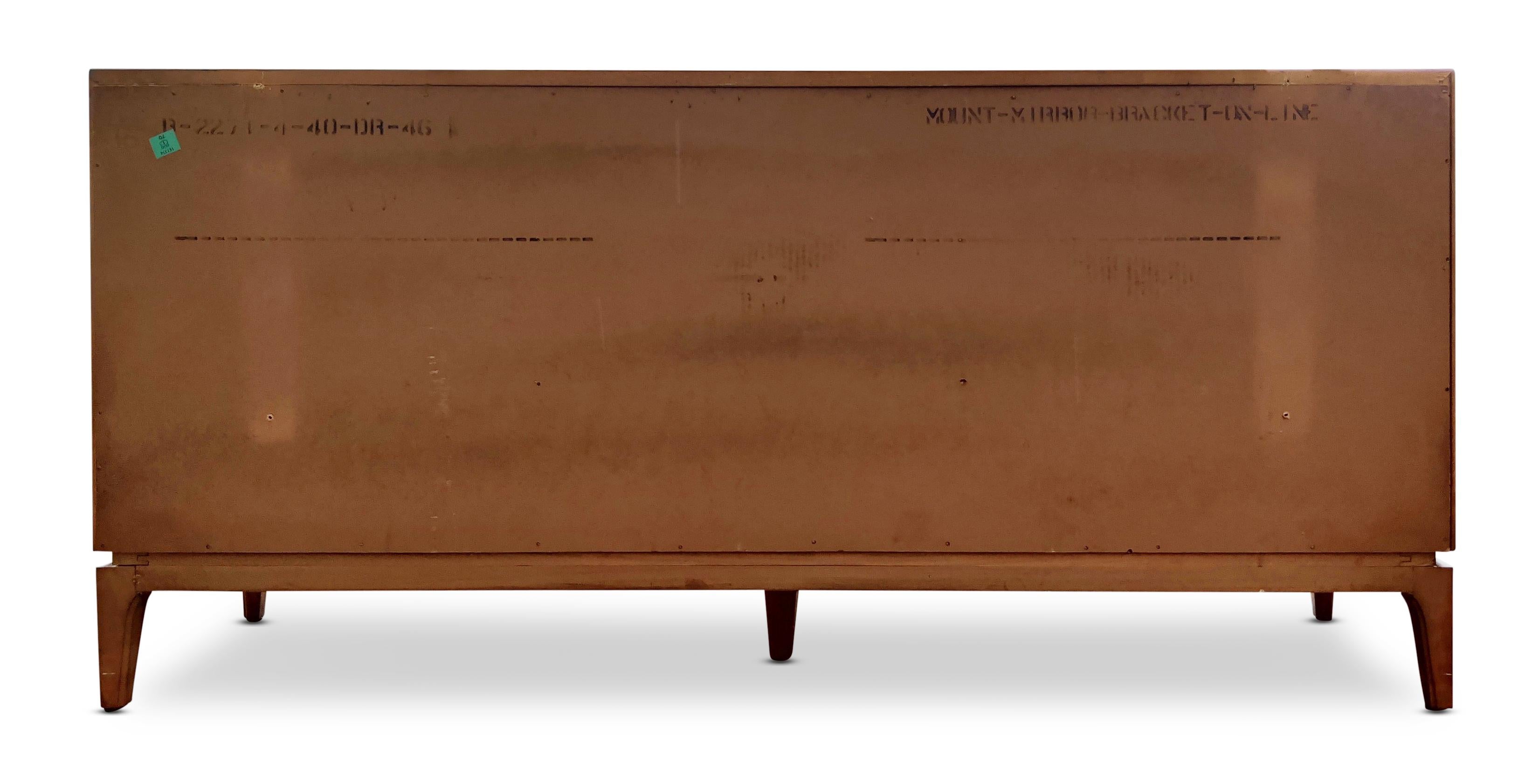 Thomasville Sculptural 'Acrhed' Entire Bedroom Set Walnut Olive Burl Mid Century 6