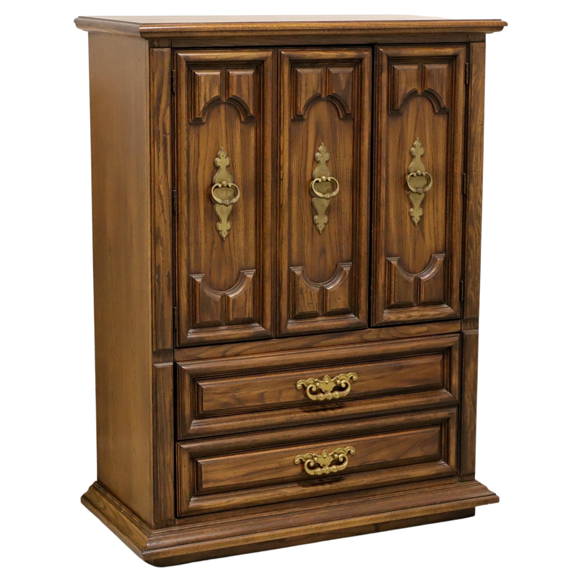 THOMASVILLE Segovia Spanish Mediterranean Oak Gentleman's Chest For Sale