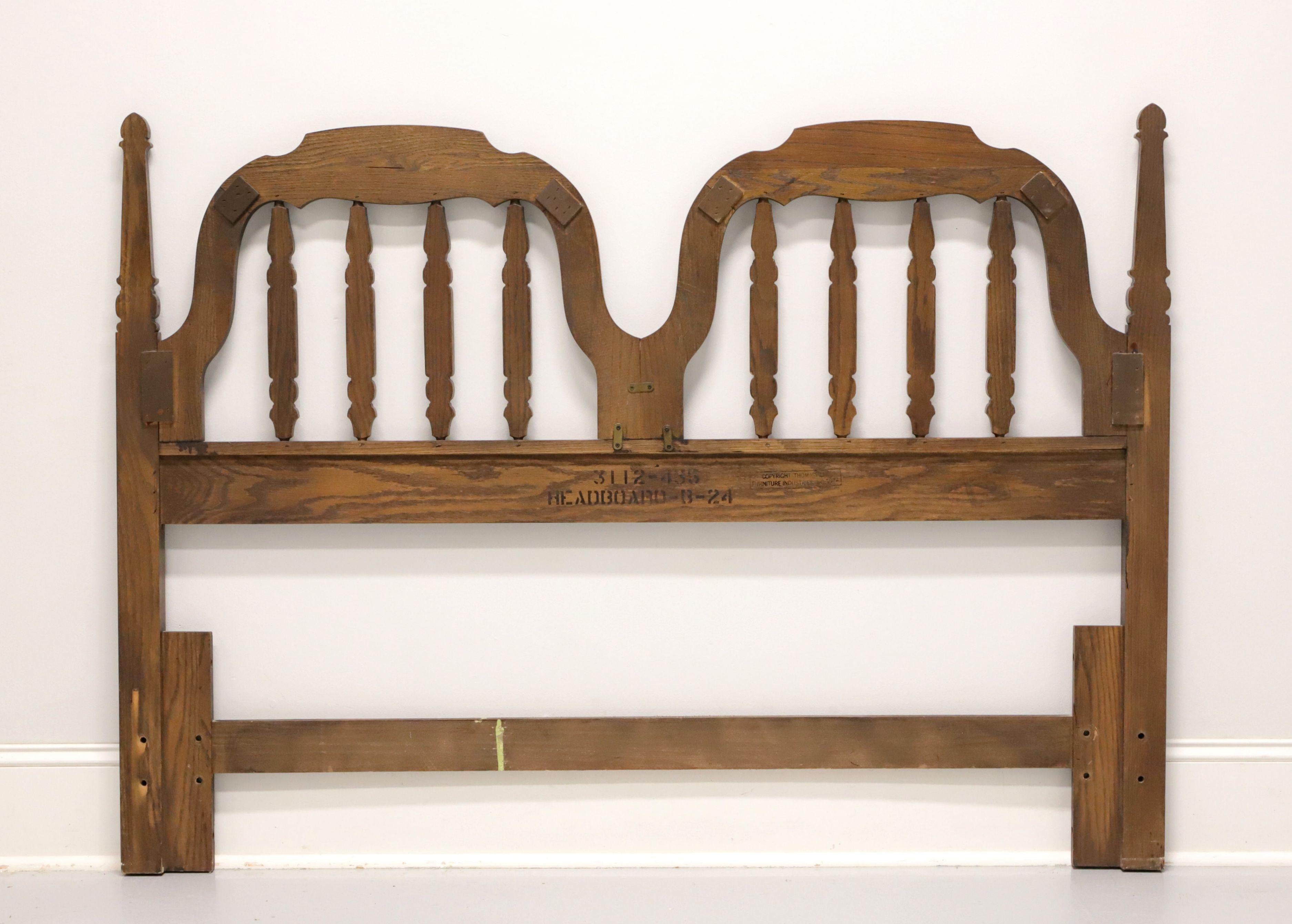 Spanish Colonial THOMASVILLE Segovia Spanish Mediterranean Oak Queen Size Headboard For Sale