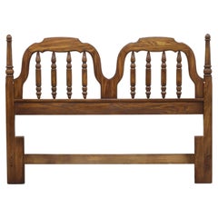 Retro THOMASVILLE Segovia Spanish Mediterranean Oak Queen Size Headboard