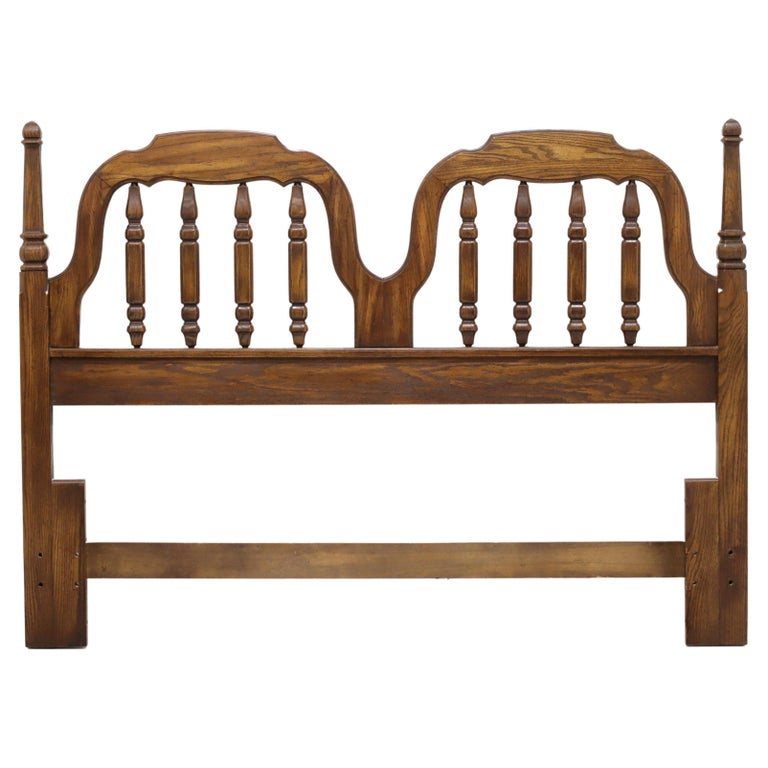 THOMASVILLE Segovia Spanish Mediterranean Oak Queen Size Headboard For
