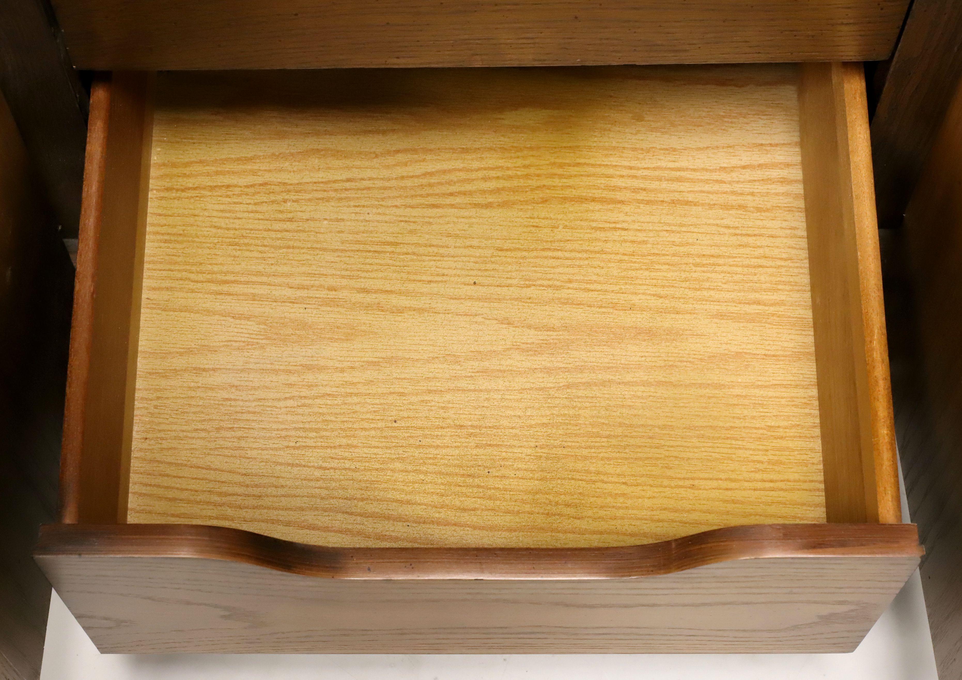 20th Century THOMASVILLE Segovia Spanish Mediterranean Oak Triple Dresser For Sale