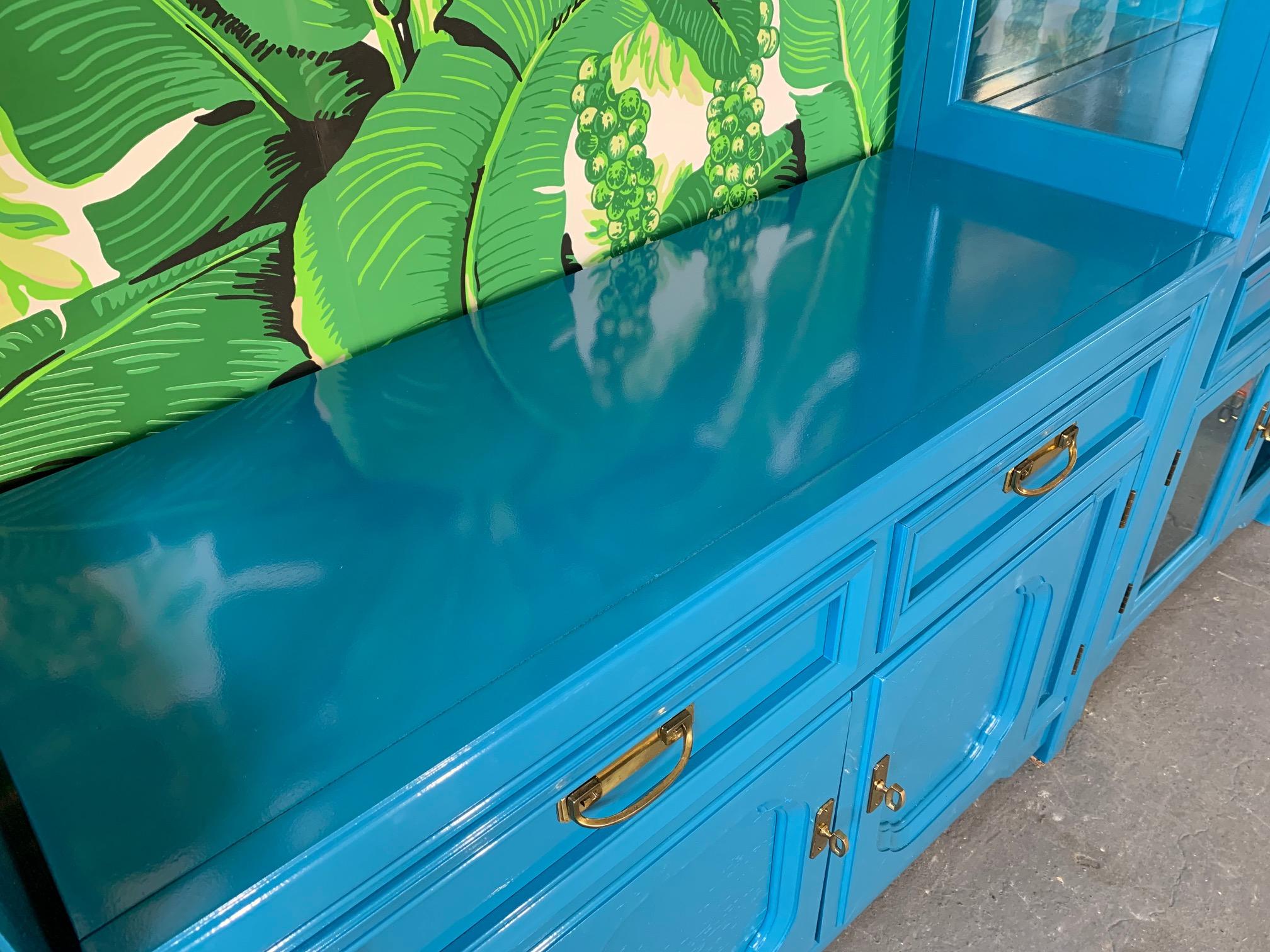 blue lacquer sideboard