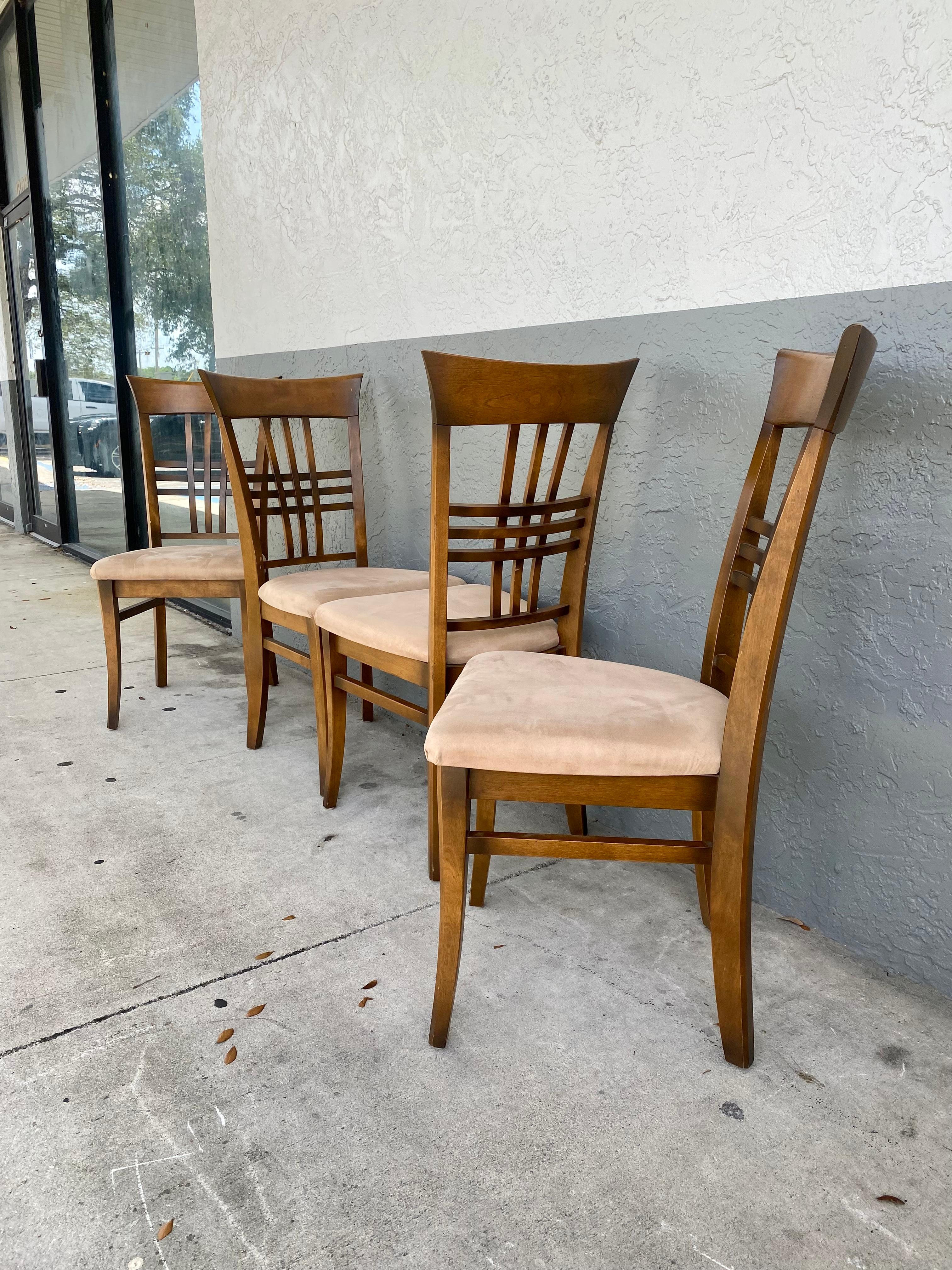 Mid-Century Modern Chaises de salle à manger en Oak Oak, lot de 4 en vente
