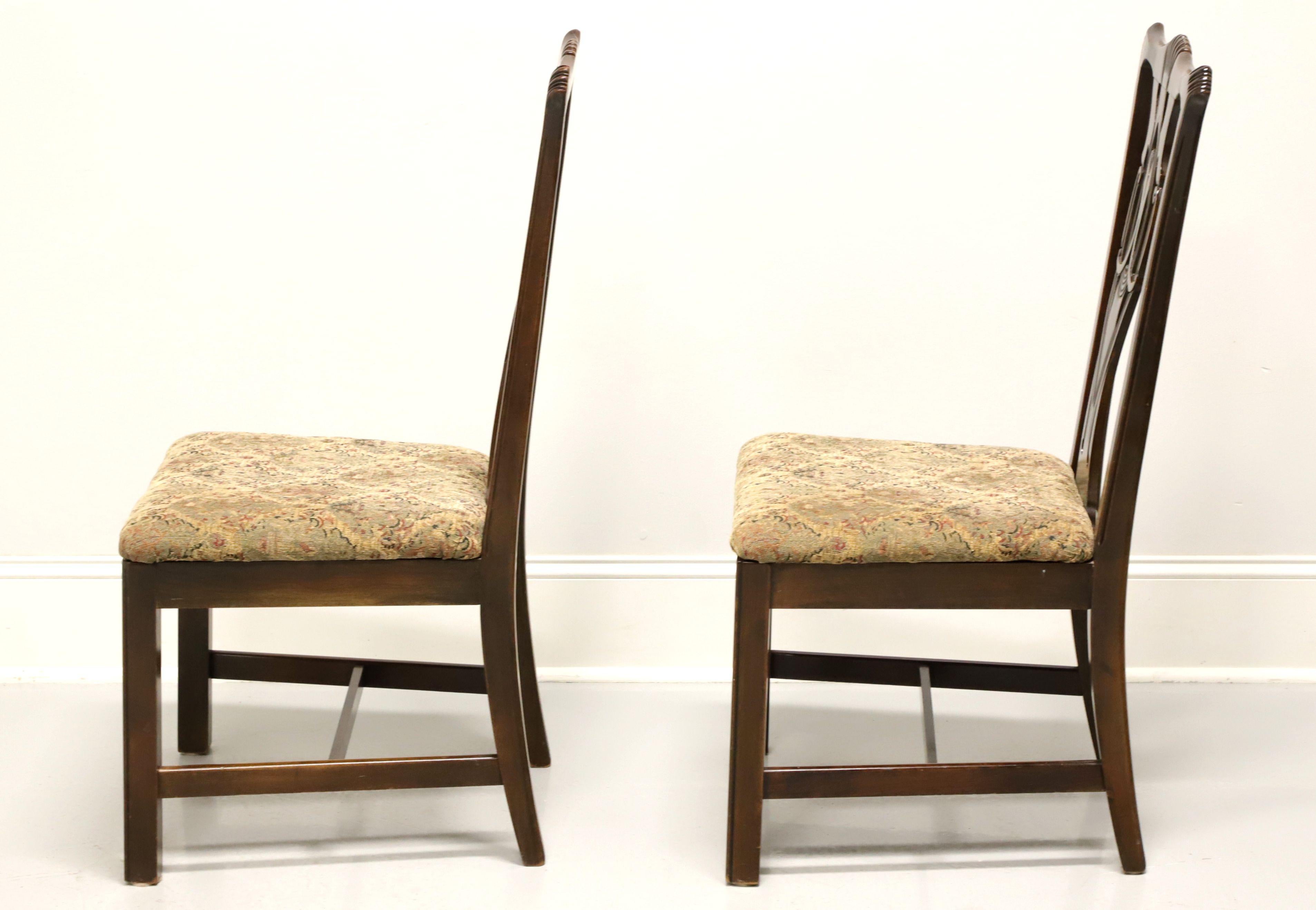 20th Century THOMASVILLE Solid Cherry Chippendale Straight Leg Dining Side Chairs - Pair B