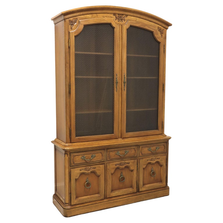 Thomasville Solid Oak French Country China Cabinet At 1stdibs Hutch City Photos
