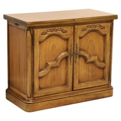 THOMASVILLE Solid Oak French Country Flip Top Server on Wheels