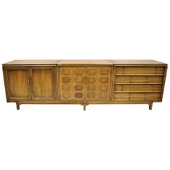 Vintage Thomasville Tamerlane Long Mid-Century Modern Bar Credenza Cabinet Sideboard