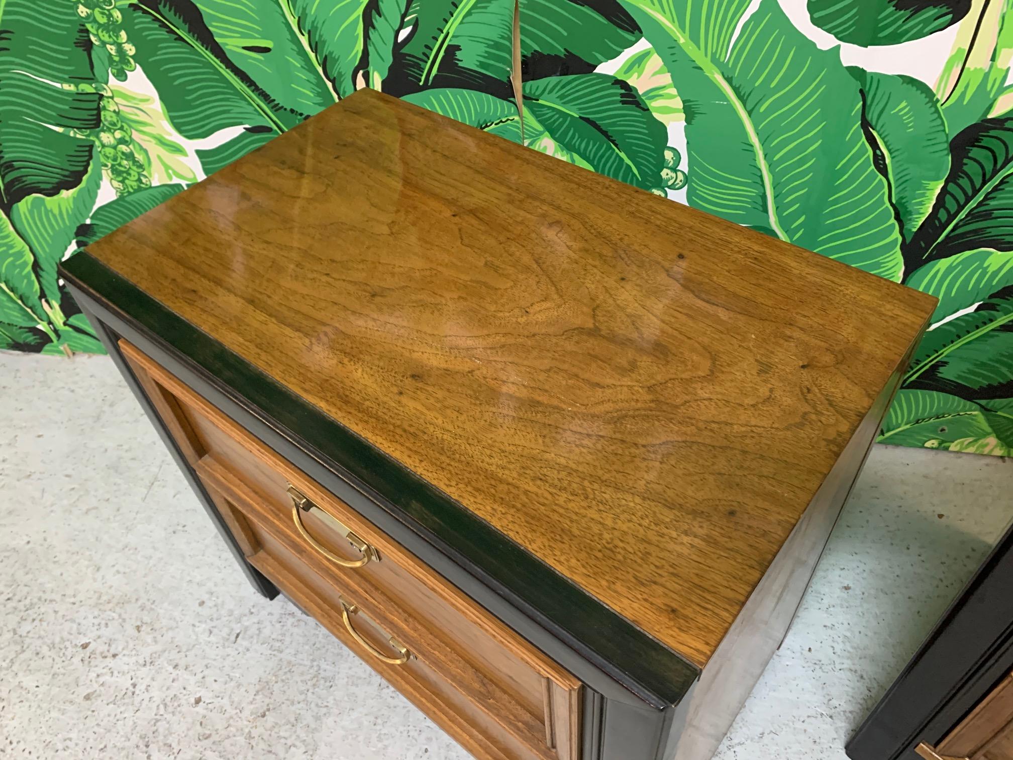 Hollywood Regency Thomasville Two-Toned Nightstands