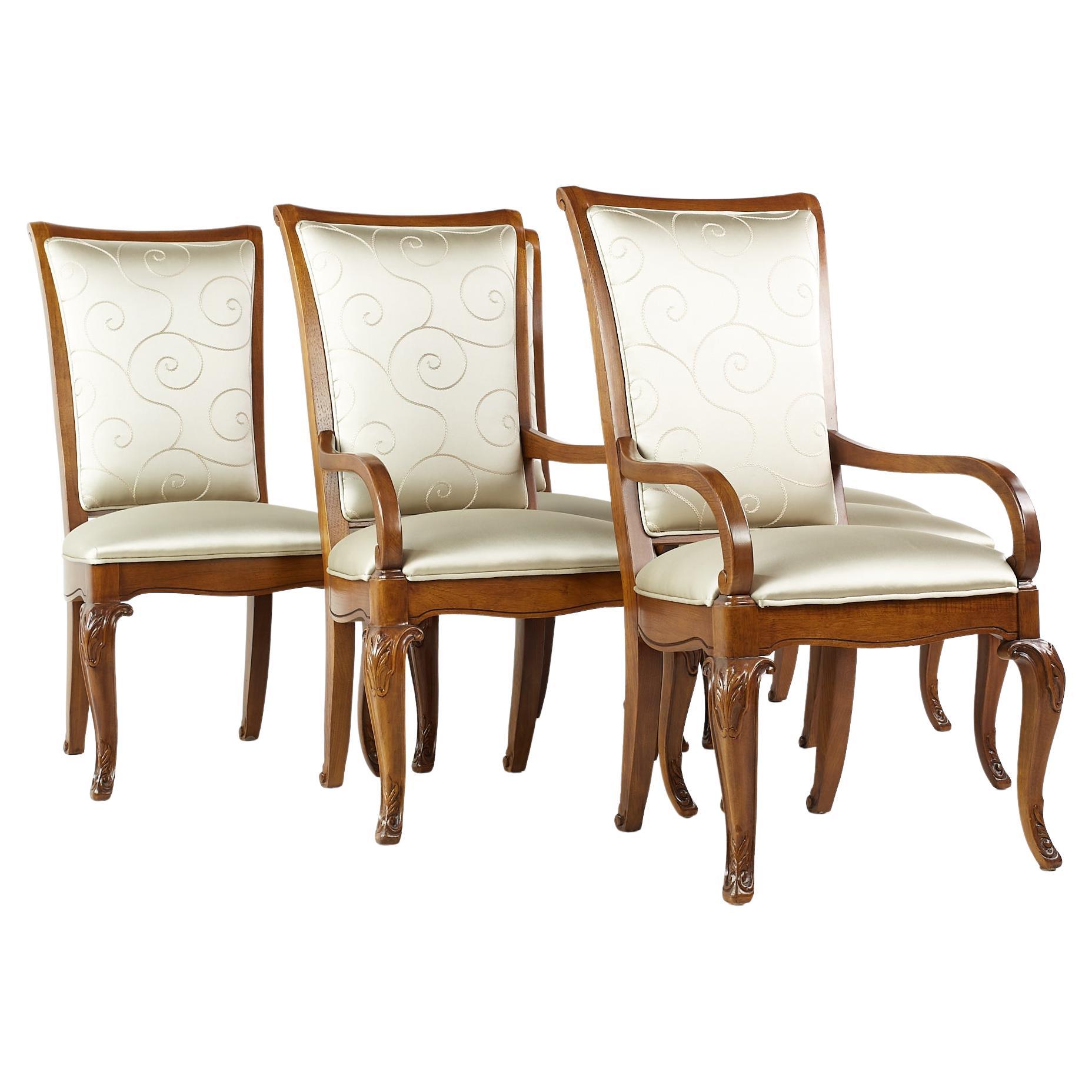 Thomasville Walnut Dining Chairs, Set of 6