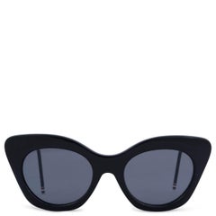 THOME BROWNE black acetate 508-A CAT-EYE Sunglasses