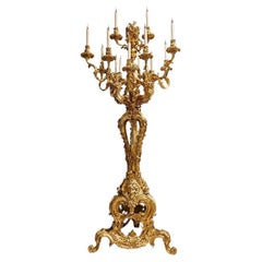 Chandelier de style Thomire en finition bronze antique
