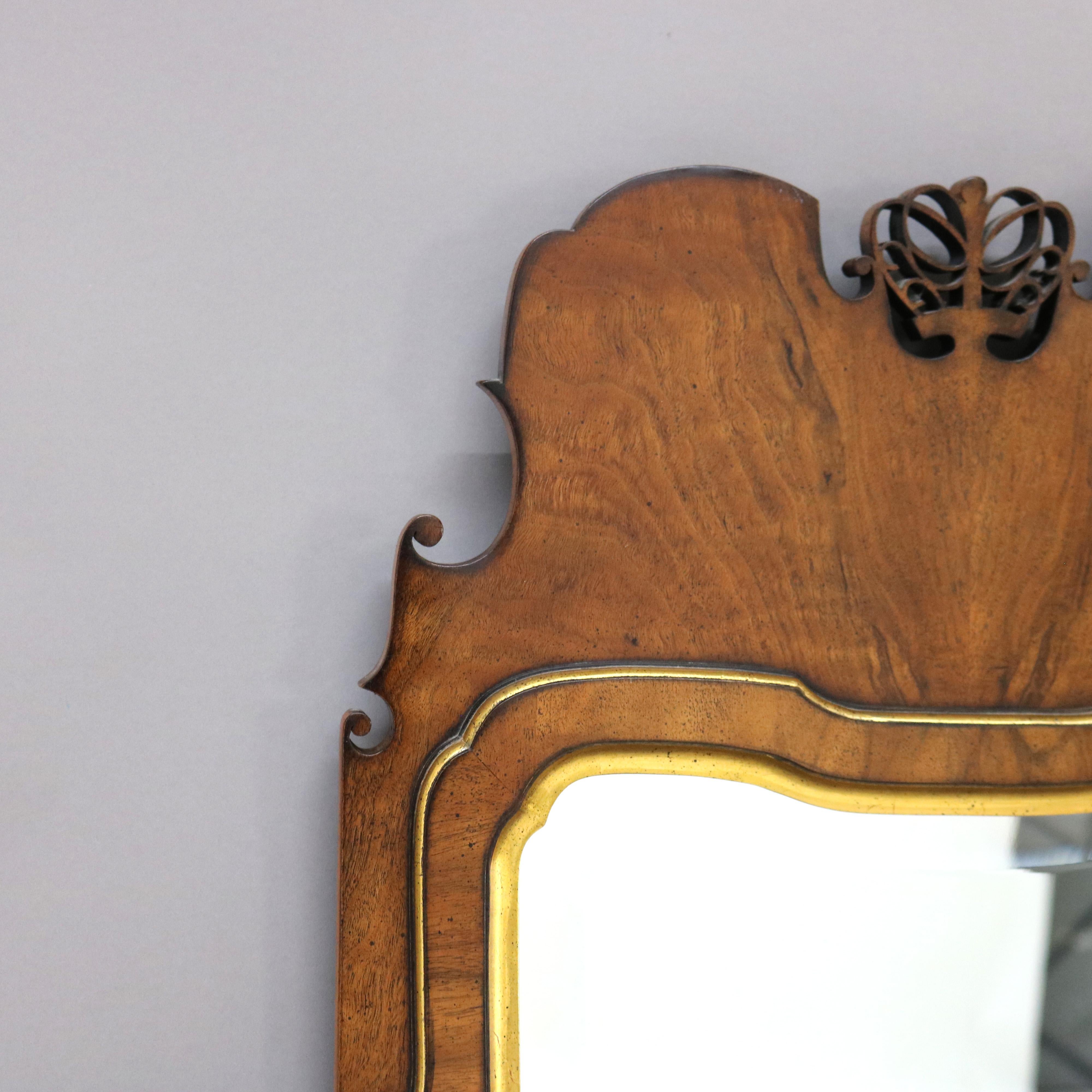Doré Miroir mural anglais de style Chippendale chinois en acajou et doré 20e siècle en vente