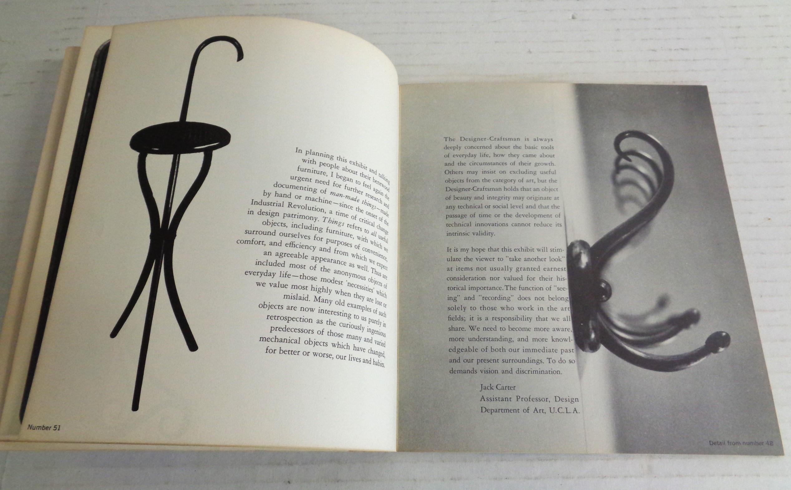Thonet 19th C. Bentwood Furniture - UCLA Art Galleries Exhibition Catalog 1961 For Sale 1