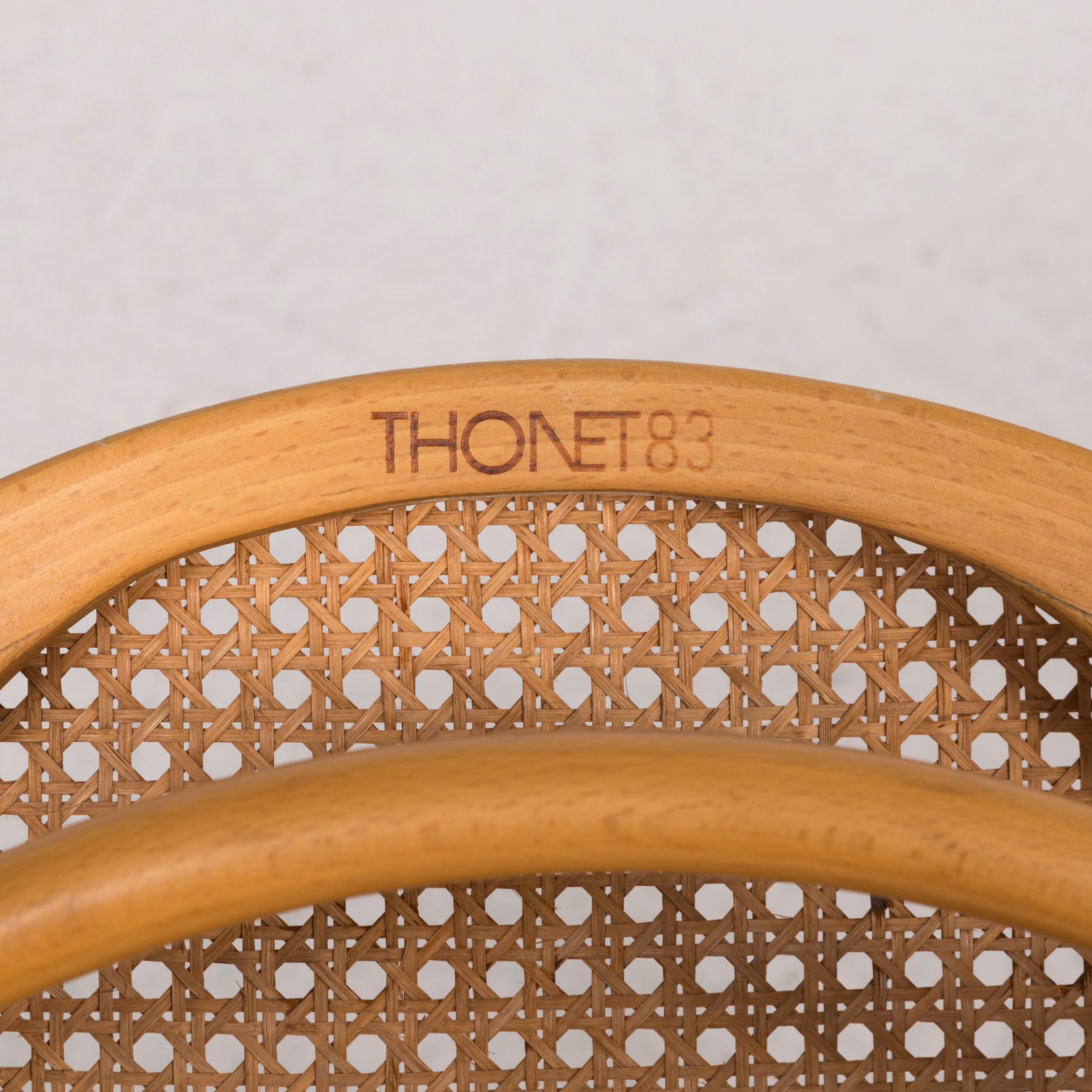 Contemporary Thonet 210R Wood Rattan Chair