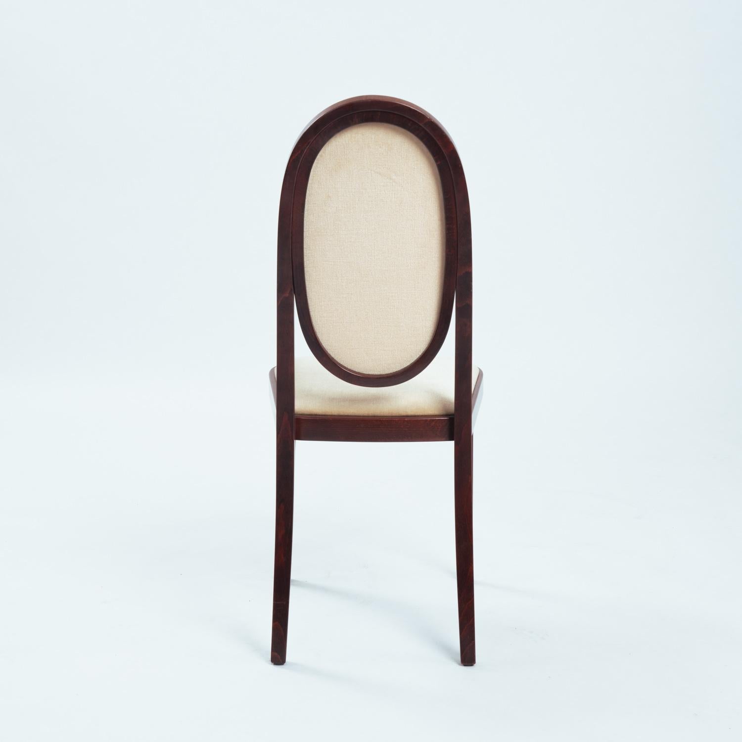 Velvet Thonet 567 jugendstil highback chairs with velvet upholstery by Otto Prutschler For Sale