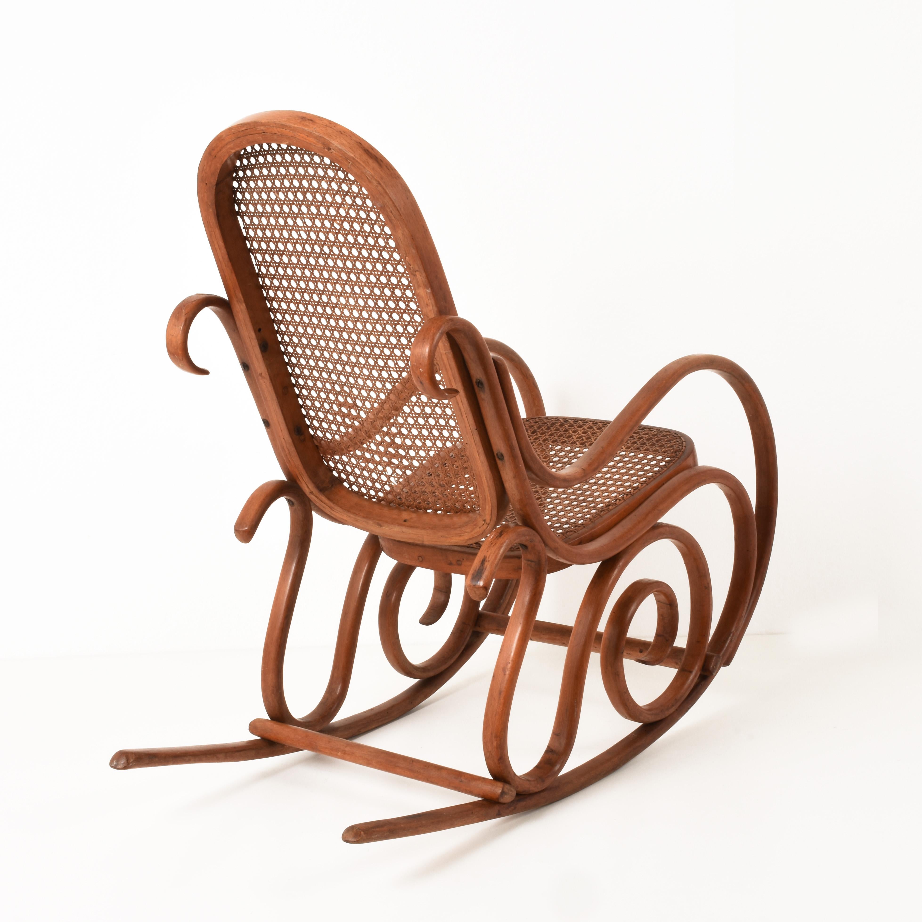 cane back rocking chair