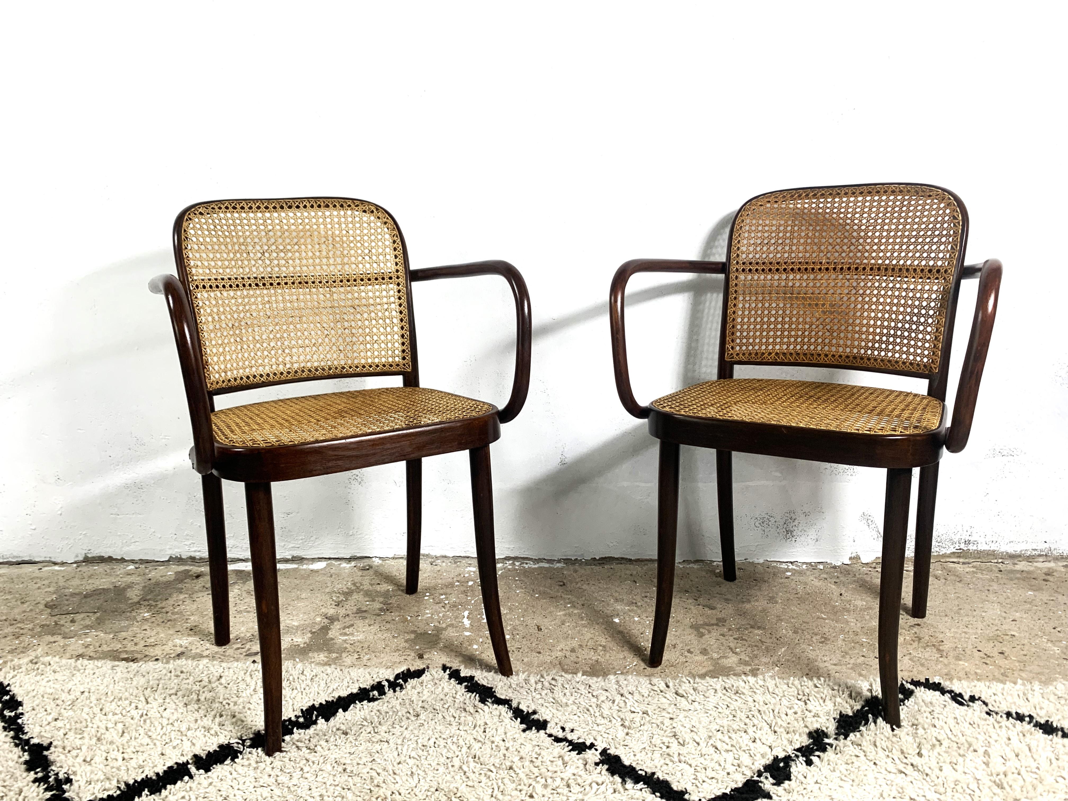 Thonet A811, 1930s, Rattan, Vintage - set of 2 For Sale 12