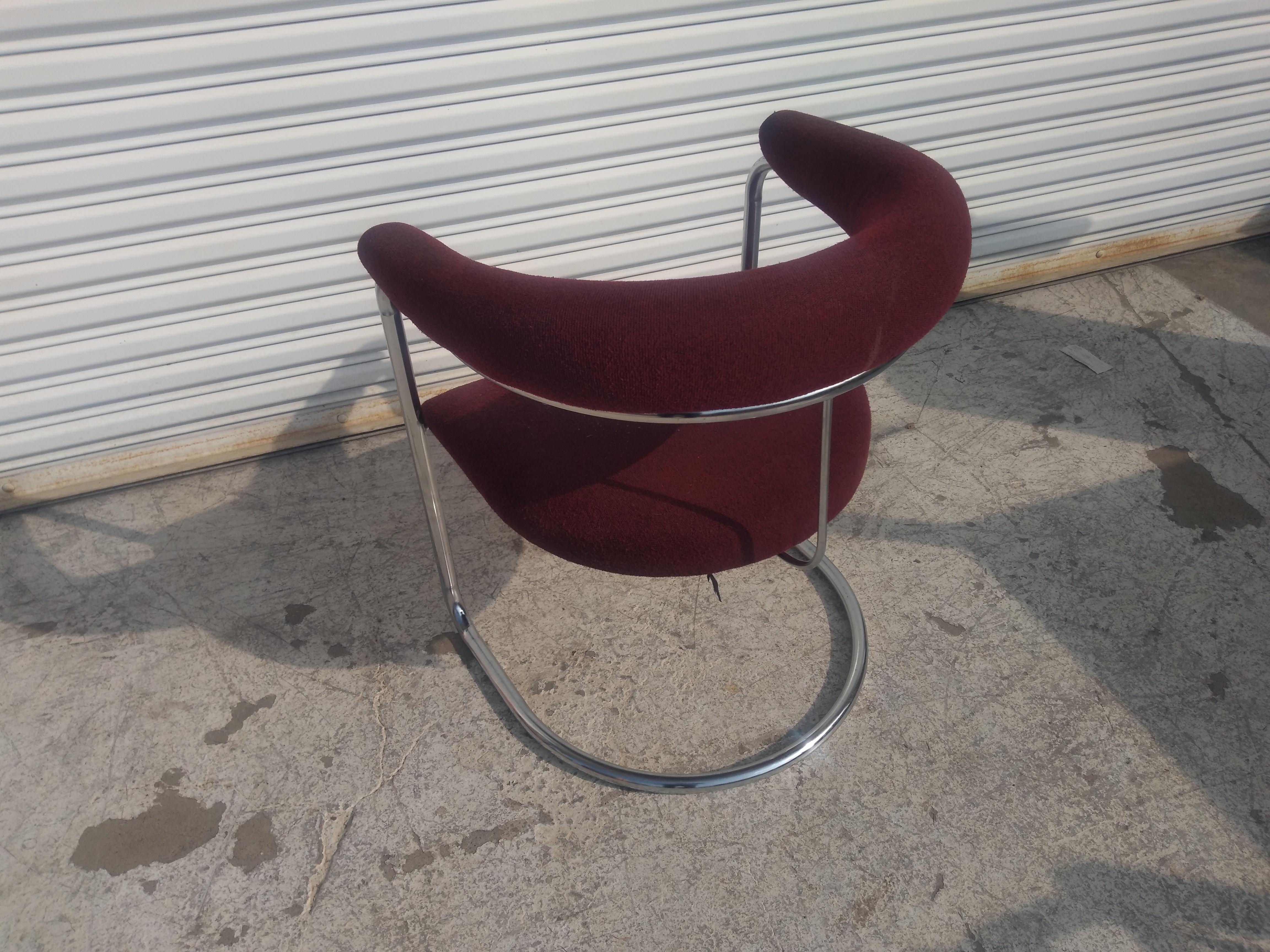 Bauhaus Thonet Anton Lorenz Cantilevered Chrome Armchair For Sale