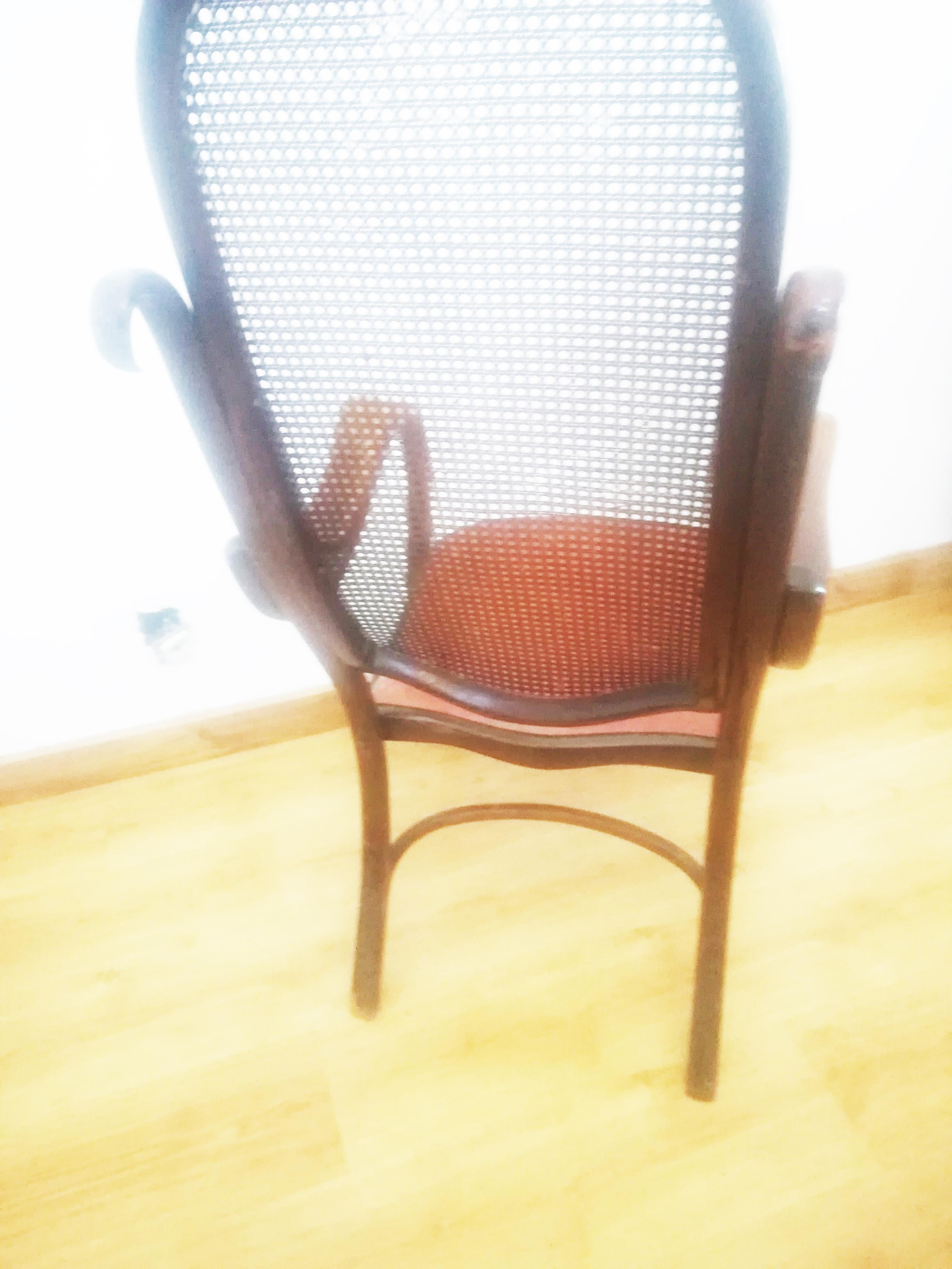 Thonet Armchair N 6351 High Backrest with Viennese Straw, 19th Century 7