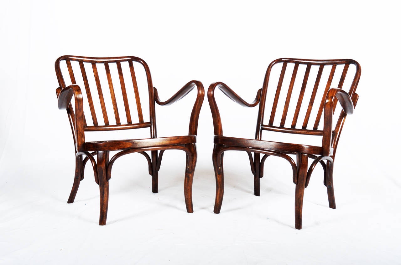 Beach bentwood fully restored with new caning. Made in the 1920s, price per chair 2 pieces available.