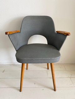 Thonet Sessel mit Kunstlederpolsterung von Oswald Haerdtl, ca. 1950er Jahre